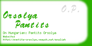 orsolya pantits business card